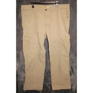 Carhartt Thrashed/Stained Ripstop‎ Force Relaxed Fit Work Pants 44X29 Khaki